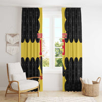 Custom Flintshire Wales Window Curtain Coat Of Arms with Heraldic Flag - Wonder Print Shop