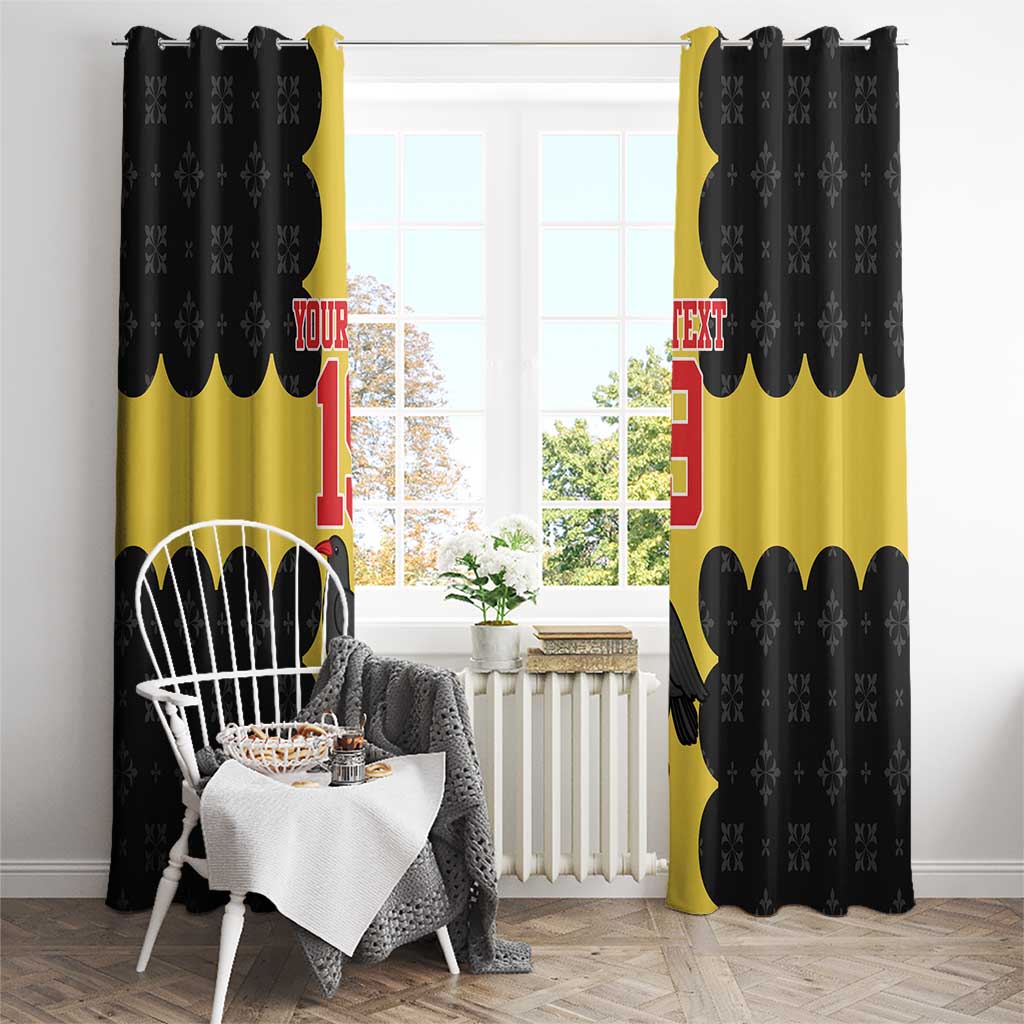 Custom Flintshire Wales Window Curtain Coat Of Arms with Heraldic Flag - Wonder Print Shop