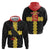 Custom Flintshire Wales Zip Hoodie Coat Of Arms with Heraldic Flag - Wonder Print Shop