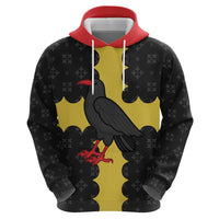 Custom Flintshire Wales Zip Hoodie Coat Of Arms with Heraldic Flag - Wonder Print Shop