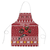 Personalized Radnorshire Wales Christmas Apron Red-Tailed Hawk Rugby - Wonder Print Shop
