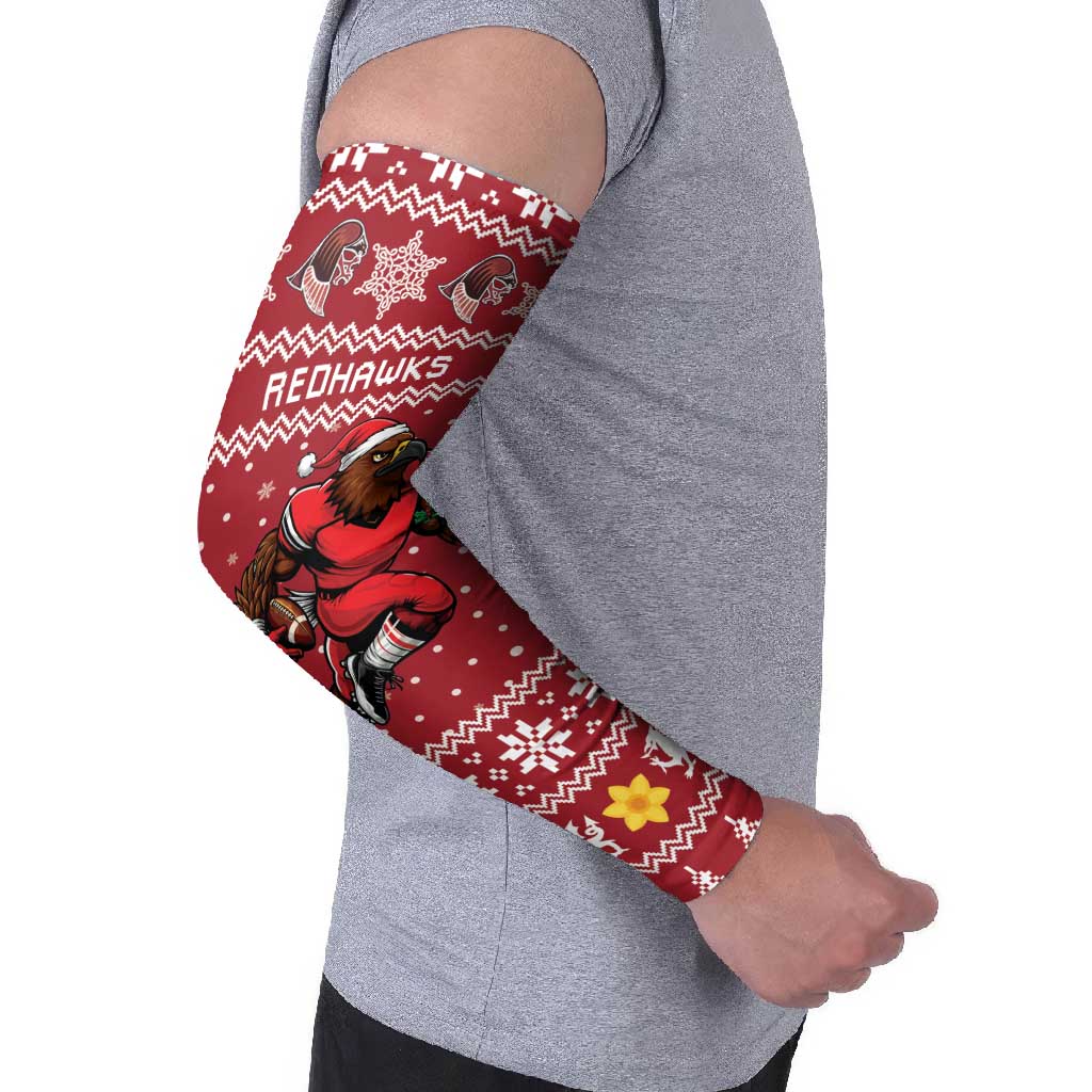 Personalized Radnorshire Wales Christmas Arm Sleeves Red-Tailed Hawk Rugby - Wonder Print Shop