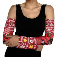 Personalized Radnorshire Wales Christmas Arm Sleeves Red-Tailed Hawk Rugby - Wonder Print Shop