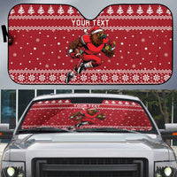 Personalized Radnorshire Wales Christmas Auto Sun Shade Red-Tailed Hawk Rugby - Wonder Print Shop