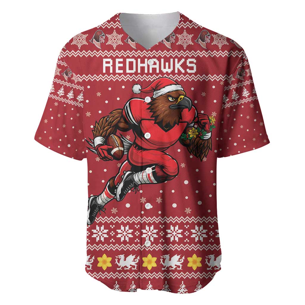 Personalized Radnorshire Wales Christmas Baseball Jersey Red-Tailed Hawk Rugby - Wonder Print Shop