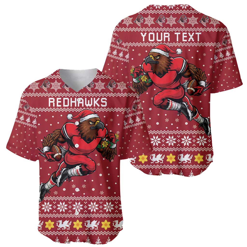 Personalized Radnorshire Wales Christmas Baseball Jersey Red-Tailed Hawk Rugby - Wonder Print Shop