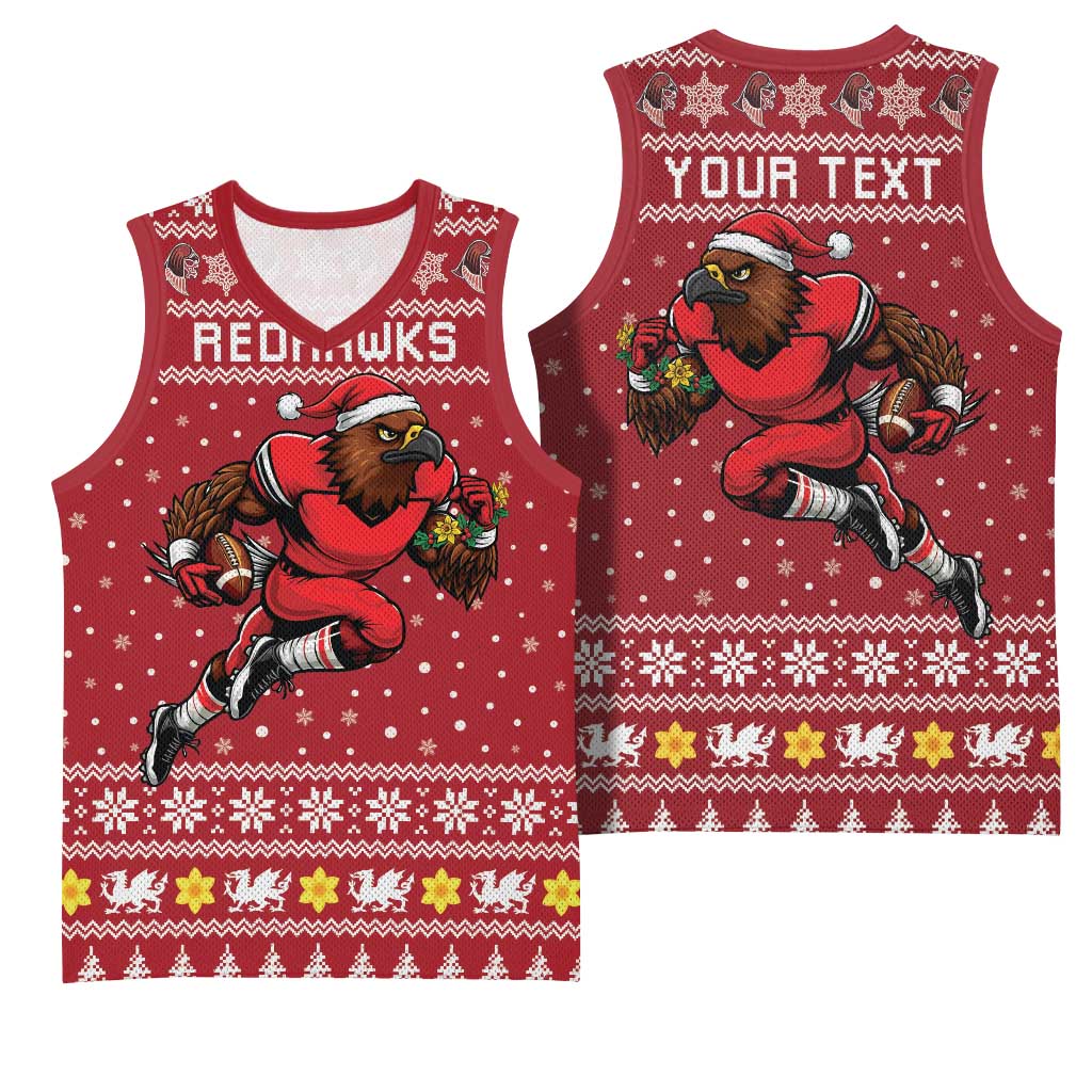 Personalized Radnorshire Wales Christmas Basketball Jersey Red-Tailed Hawk Rugby - Wonder Print Shop
