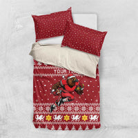 Personalized Radnorshire Wales Christmas Bedding Set Red-Tailed Hawk Rugby - Wonder Print Shop