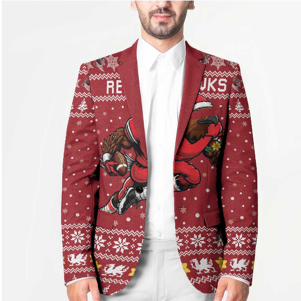 Personalized Radnorshire Wales Christmas Blazer Red-Tailed Hawk Rugby - Wonder Print Shop