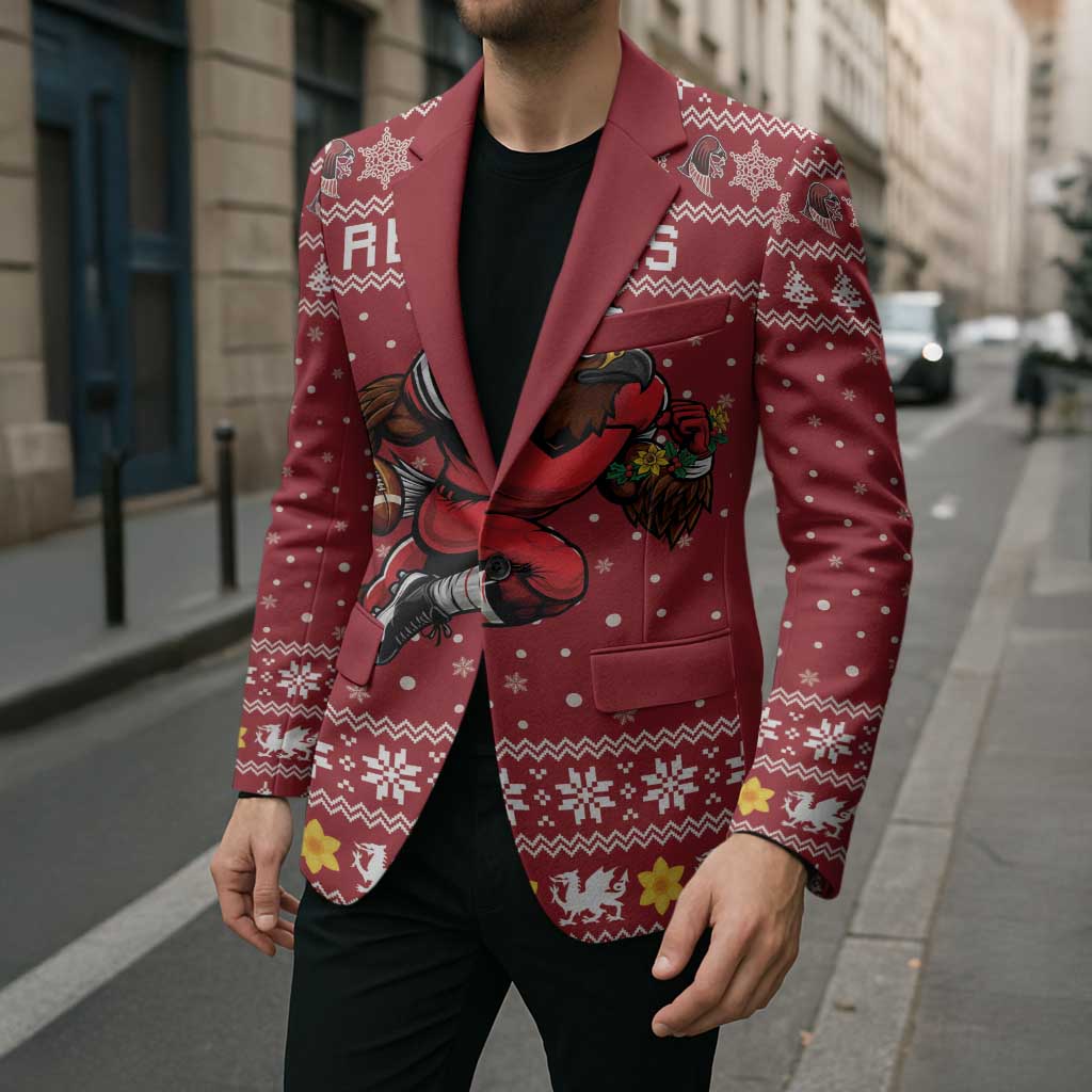 Personalized Radnorshire Wales Christmas Blazer Red-Tailed Hawk Rugby - Wonder Print Shop