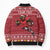 Personalized Radnorshire Wales Christmas Bomber Puffer Jacket Red-Tailed Hawk Rugby - Wonder Print Shop