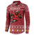 Personalized Radnorshire Wales Christmas Button Sweatshirt Red-Tailed Hawk Rugby - Wonder Print Shop