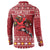 Personalized Radnorshire Wales Christmas Button Sweatshirt Red-Tailed Hawk Rugby - Wonder Print Shop