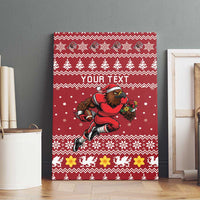 Personalized Radnorshire Wales Christmas Canvas Wall Art Red-Tailed Hawk Rugby - Wonder Print Shop