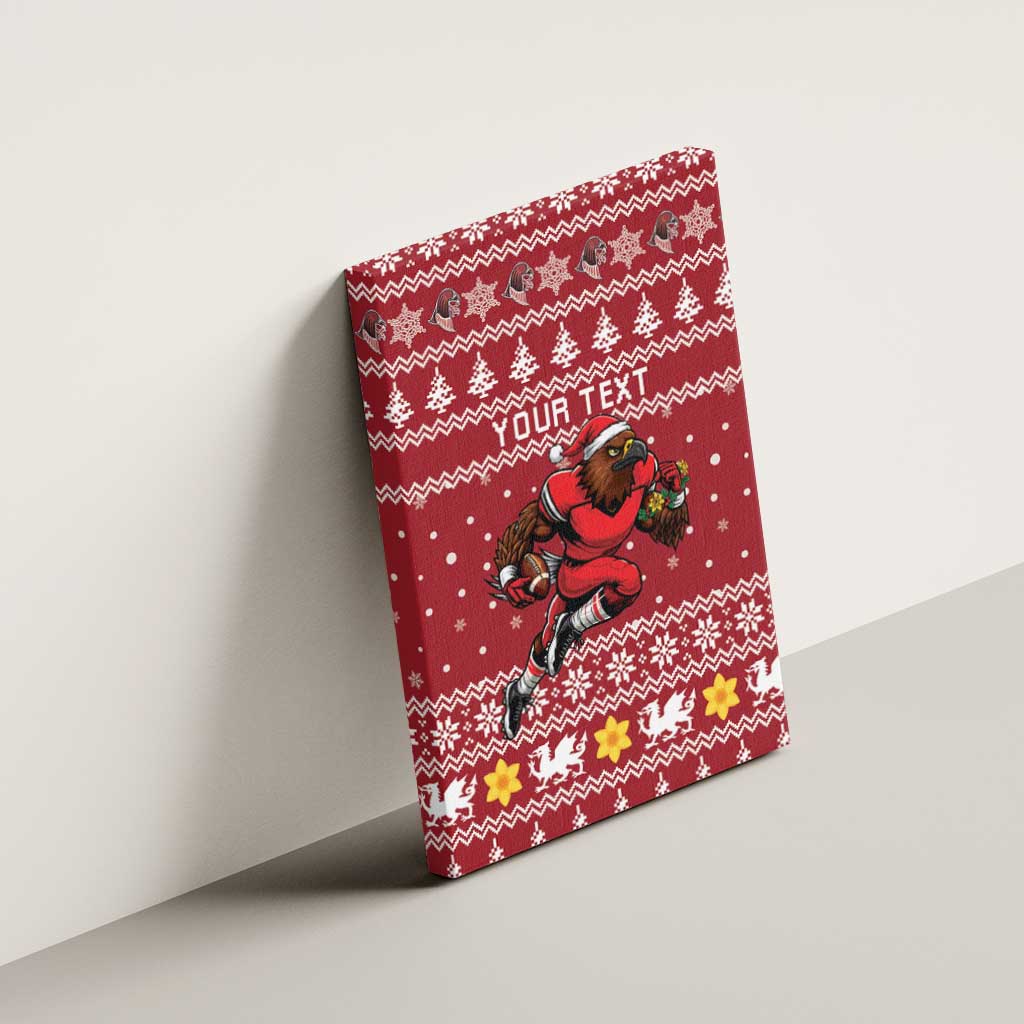 Personalized Radnorshire Wales Christmas Canvas Wall Art Red-Tailed Hawk Rugby - Wonder Print Shop