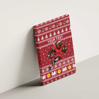 Personalized Radnorshire Wales Christmas Canvas Wall Art Red-Tailed Hawk Rugby - Wonder Print Shop