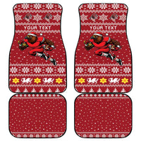 Personalized Radnorshire Wales Christmas Car Mats Red-Tailed Hawk Rugby - Wonder Print Shop