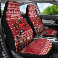 Personalized Radnorshire Wales Christmas Car Seat Cover Red-Tailed Hawk Rugby - Wonder Print Shop
