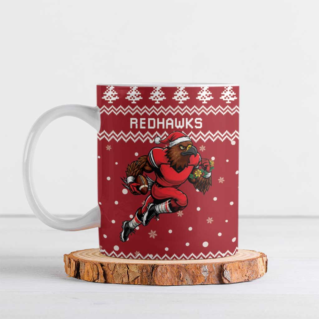 Personalized Radnorshire Wales Christmas Ceramic Mug Red-Tailed Hawk Rugby - Wonder Print Shop