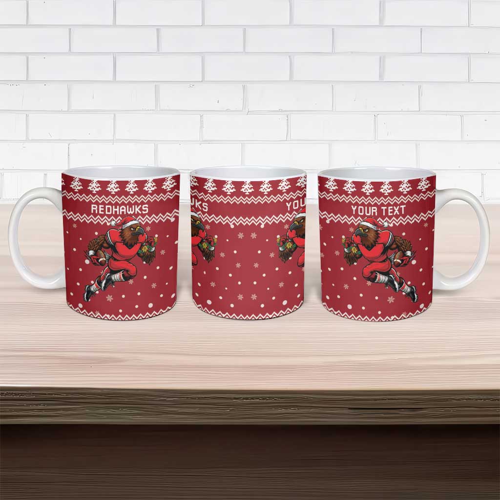 Personalized Radnorshire Wales Christmas Ceramic Mug Red-Tailed Hawk Rugby - Wonder Print Shop