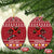 Personalized Radnorshire Wales Christmas Ceramic Ornament Red-Tailed Hawk Rugby - Wonder Print Shop