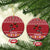 Personalized Radnorshire Wales Christmas Ceramic Ornament Red-Tailed Hawk Rugby - Wonder Print Shop
