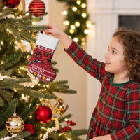 Personalized Radnorshire Wales Christmas Stocking Red-Tailed Hawk Rugby - Wonder Print Shop