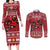 Personalized Radnorshire Wales Christmas Couples Matching Long Sleeve Bodycon Dress and Long Sleeve Button Shirt Red-Tailed Hawk Rugby - Wonder Print Shop