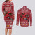Personalized Radnorshire Wales Christmas Couples Matching Long Sleeve Bodycon Dress and Long Sleeve Button Shirt Red-Tailed Hawk Rugby - Wonder Print Shop