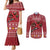 Personalized Radnorshire Wales Christmas Couples Matching Mermaid Dress and Long Sleeve Button Shirt Red-Tailed Hawk Rugby - Wonder Print Shop