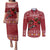 Personalized Radnorshire Wales Christmas Couples Matching Puletasi and Long Sleeve Button Shirt Red-Tailed Hawk Rugby - Wonder Print Shop