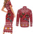 Personalized Radnorshire Wales Christmas Couples Matching Short Sleeve Bodycon Dress and Long Sleeve Button Shirt Red-Tailed Hawk Rugby - Wonder Print Shop
