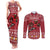 Personalized Radnorshire Wales Christmas Couples Matching Tank Maxi Dress and Long Sleeve Button Shirt Red-Tailed Hawk Rugby - Wonder Print Shop