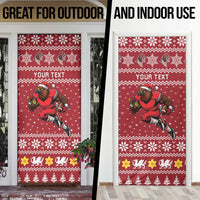 Personalized Radnorshire Wales Christmas Door Cover Red-Tailed Hawk Rugby - Wonder Print Shop