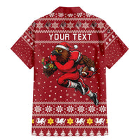 Personalized Radnorshire Wales Christmas Family Matching Mermaid Dress and Hawaiian Shirt Red-Tailed Hawk Rugby - Wonder Print Shop