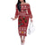 Personalized Radnorshire Wales Christmas Family Matching Off The Shoulder Long Sleeve Dress and Hawaiian Shirt Red-Tailed Hawk Rugby - Wonder Print Shop
