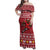 Personalized Radnorshire Wales Christmas Family Matching Off Shoulder Maxi Dress and Hawaiian Shirt Red-Tailed Hawk Rugby - Wonder Print Shop