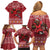 Personalized Radnorshire Wales Christmas Family Matching Off Shoulder Short Dress and Hawaiian Shirt Red-Tailed Hawk Rugby - Wonder Print Shop