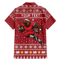 Personalized Radnorshire Wales Christmas Family Matching Puletasi and Hawaiian Shirt Red-Tailed Hawk Rugby - Wonder Print Shop
