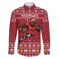 Personalized Radnorshire Wales Christmas Family Matching Puletasi and Hawaiian Shirt Red-Tailed Hawk Rugby - Wonder Print Shop