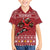 Personalized Radnorshire Wales Christmas Family Matching Short Sleeve Bodycon Dress and Hawaiian Shirt Red-Tailed Hawk Rugby - Wonder Print Shop