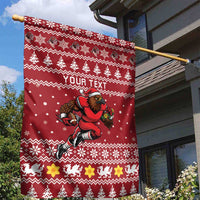 Personalized Radnorshire Wales Christmas Garden Flag Red-Tailed Hawk Rugby - Wonder Print Shop