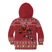 Personalized Radnorshire Wales Christmas Kid Hoodie Red-Tailed Hawk Rugby - Wonder Print Shop