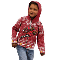 Personalized Radnorshire Wales Christmas Kid Hoodie Red-Tailed Hawk Rugby - Wonder Print Shop