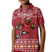 Personalized Radnorshire Wales Christmas Kid Polo Shirt Red-Tailed Hawk Rugby - Wonder Print Shop