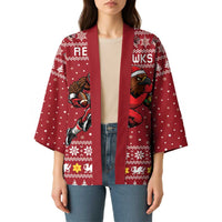 Personalized Radnorshire Wales Christmas Kimono Red-Tailed Hawk Rugby - Wonder Print Shop