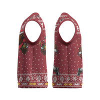 Personalized Radnorshire Wales Christmas Knitted V-Neck Vest Red-Tailed Hawk Rugby - Wonder Print Shop