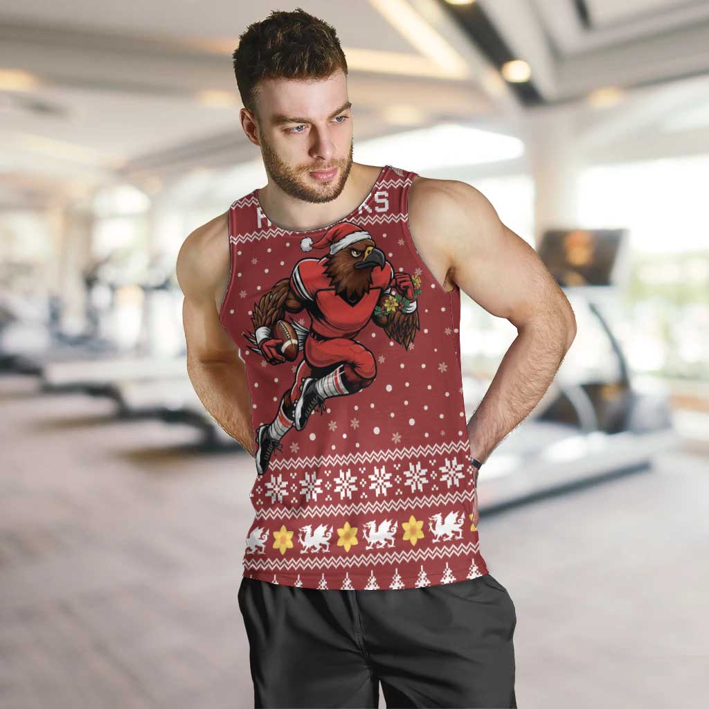 Personalized Radnorshire Wales Christmas Men Tank Top Red-Tailed Hawk Rugby - Wonder Print Shop