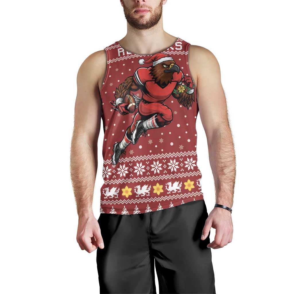 Personalized Radnorshire Wales Christmas Men Tank Top Red-Tailed Hawk Rugby - Wonder Print Shop