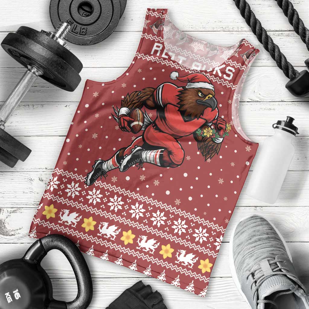 Personalized Radnorshire Wales Christmas Men Tank Top Red-Tailed Hawk Rugby - Wonder Print Shop